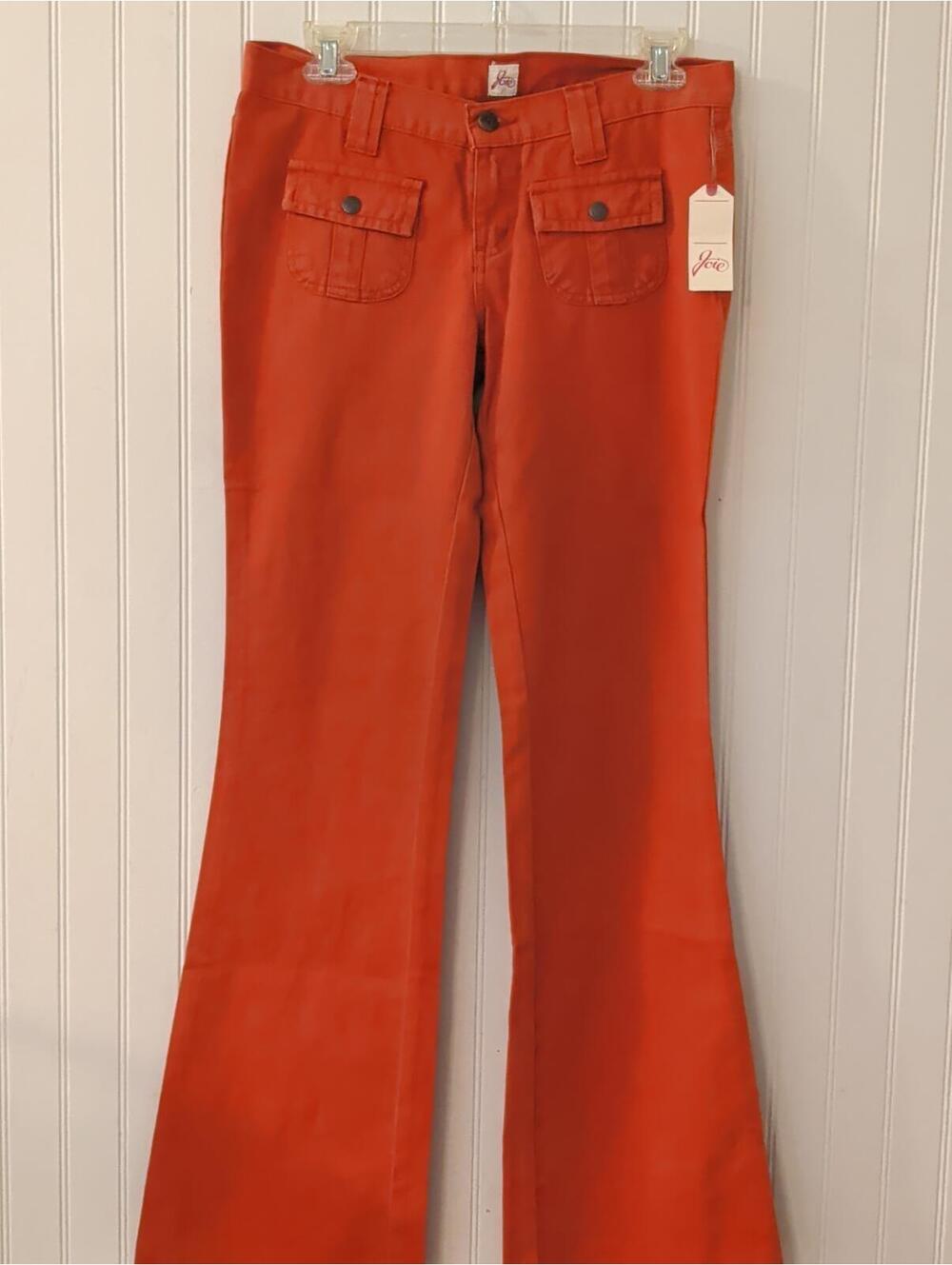 NWT Vintage Joie Burnt Orange LOW RISE Flare Denim Jeans Size 27 Y2K - Picture 2 of 9